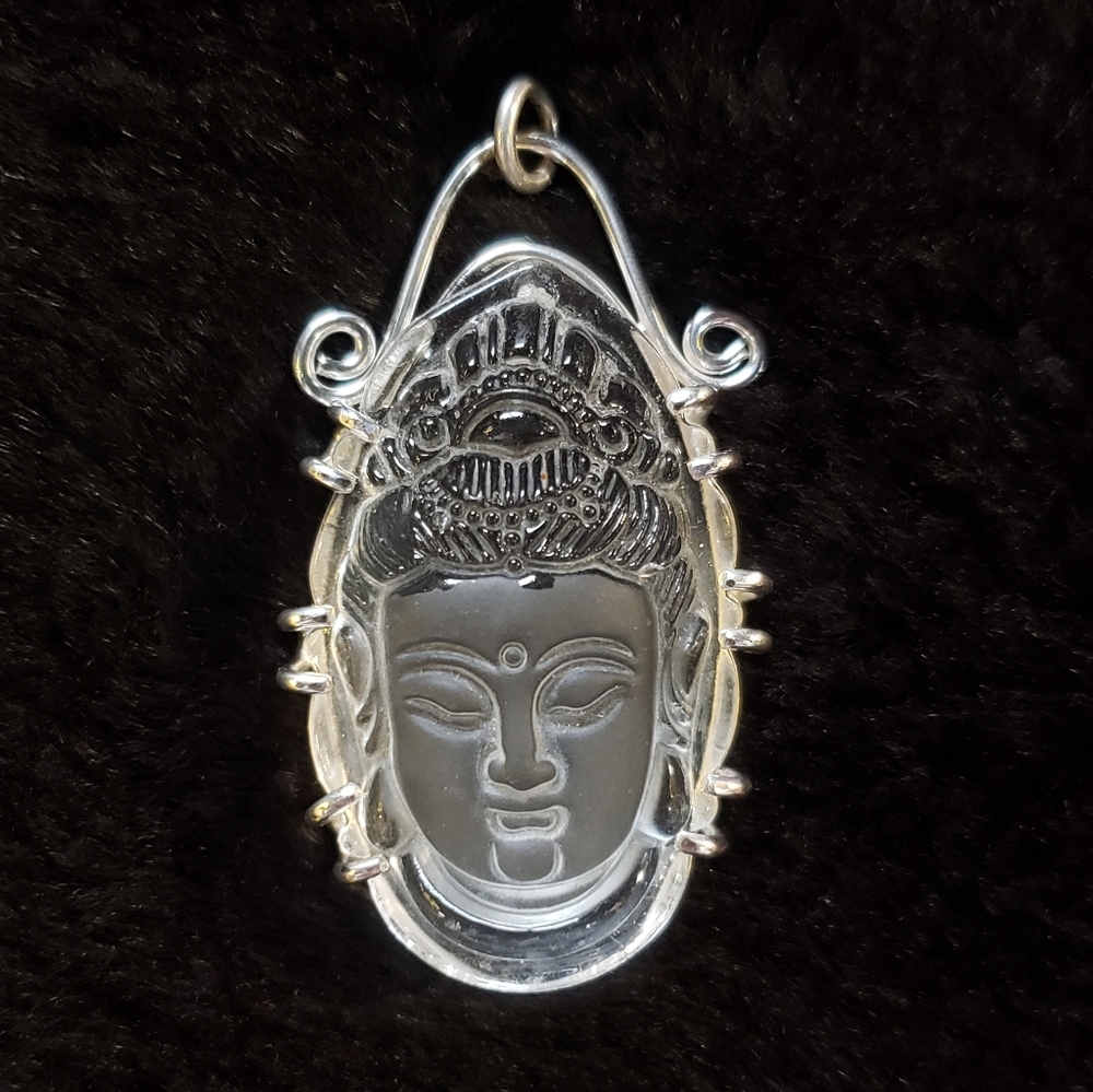 Crystal Quartz Buddha pendant